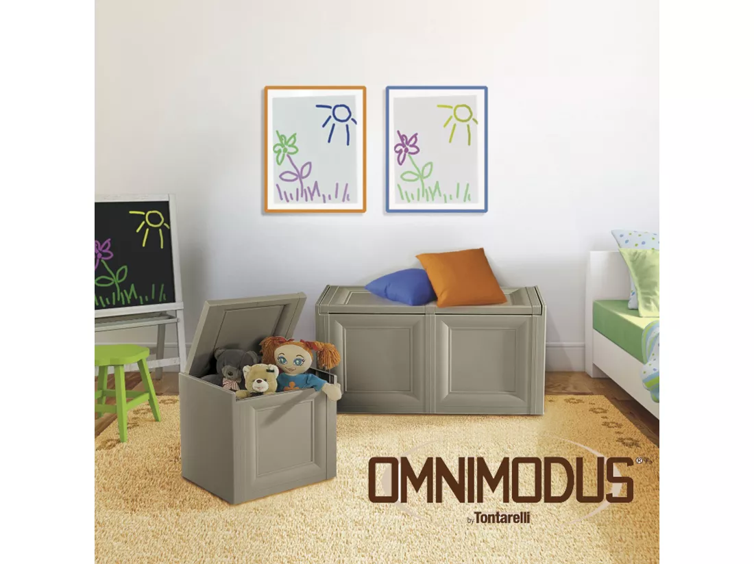 Omnimodus coffre de rangement wengue 86,5 x 40 x 44 cm angora 86 x 40 x 42cm