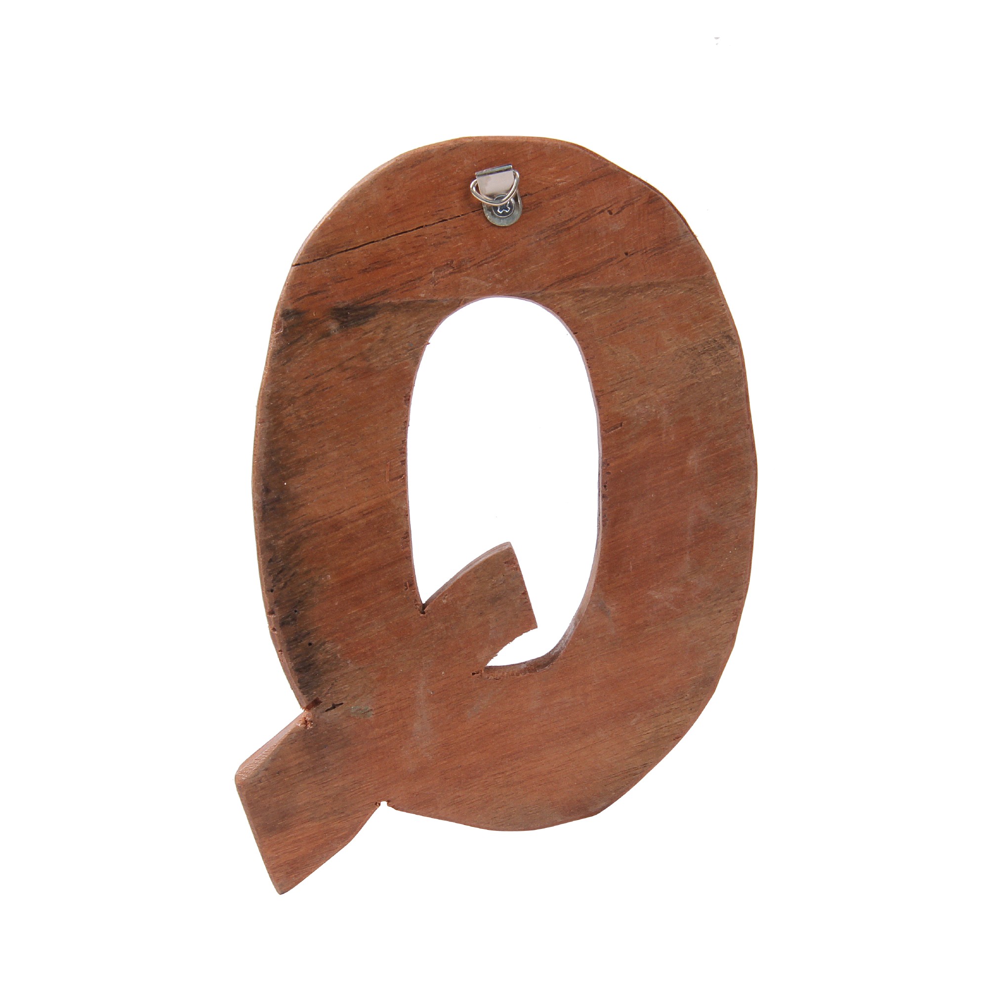 Holzbuchstabe 'Q', mehrfarbig, T 2,5 cm, B 13 cm, H 19 cm von fischer's lagerhaus