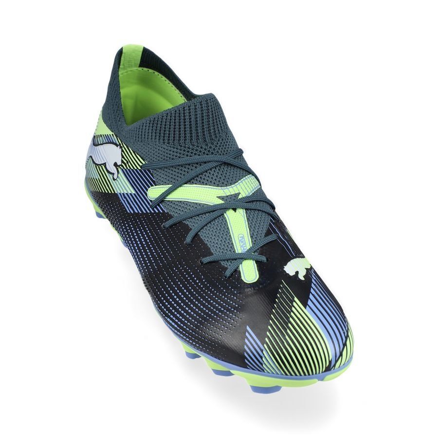 PUMA Future 7 Match FG/AG Lights Out - Gray Skies/Blanc/Fizzy Apple Enfant