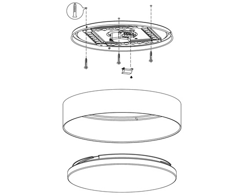 LED plafondlamp 24W 2100 lm 3000K Ø 38 cm Maserlo zwart/goud