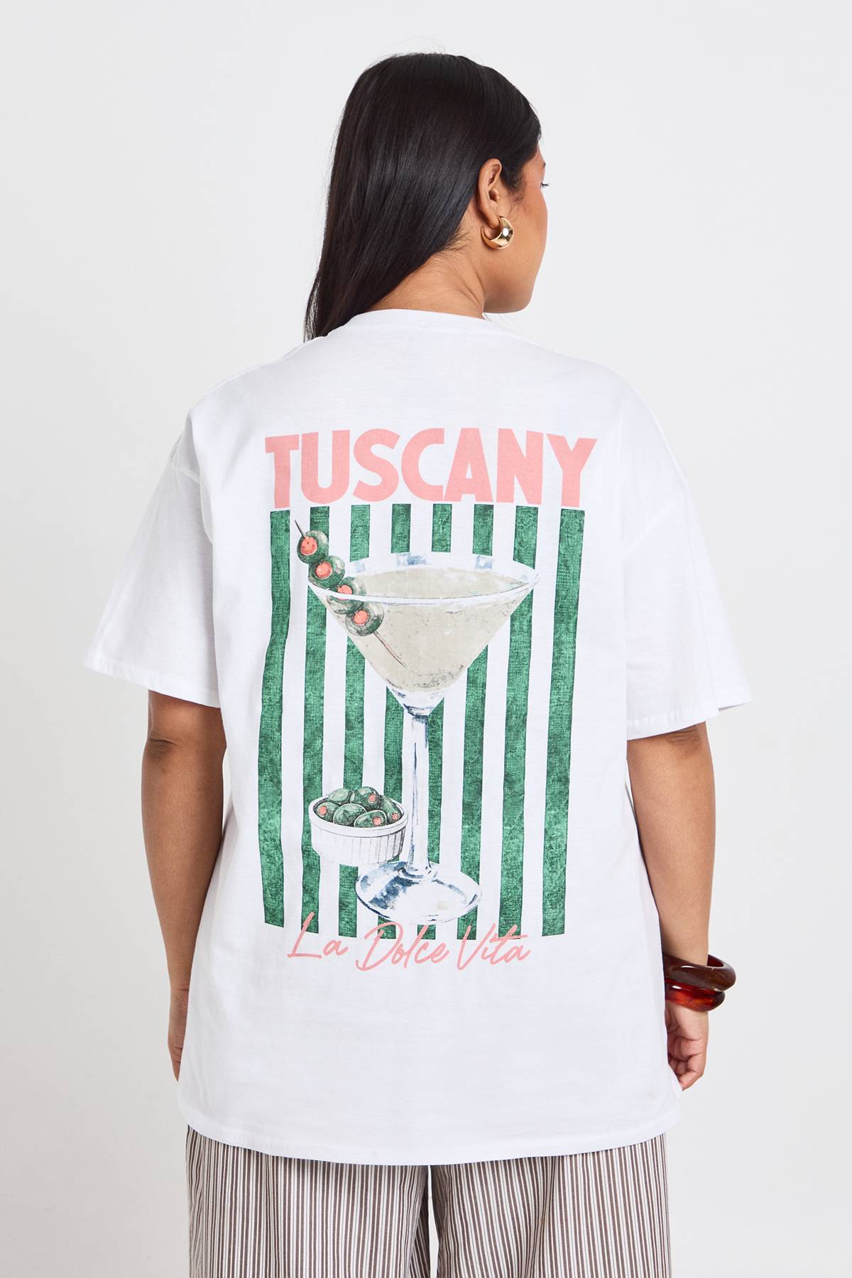 boohoo T-shirt Grande Taille Imprimé Tuscany