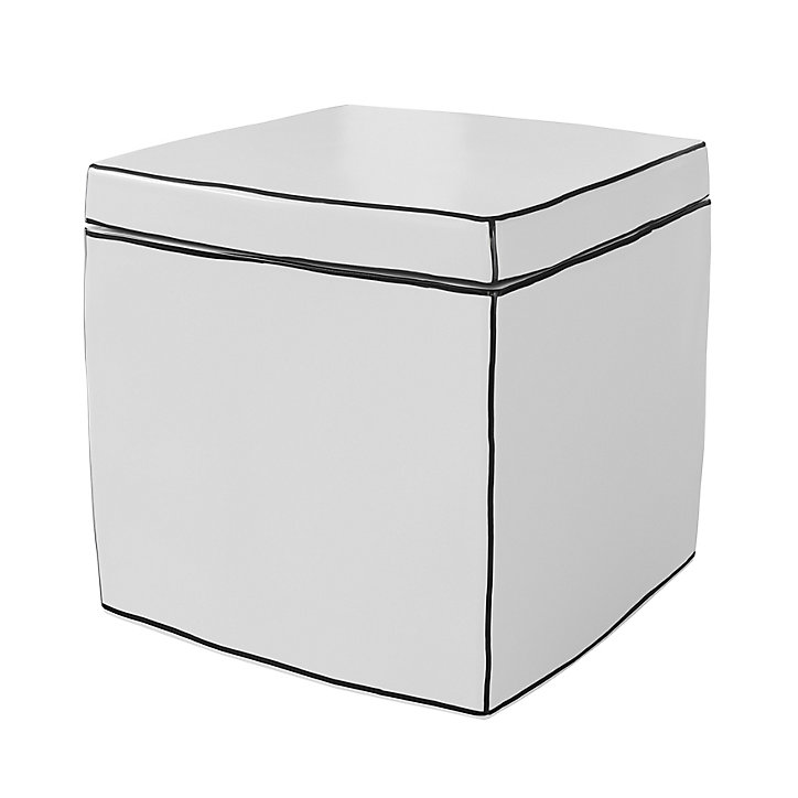 Pot à coton Aetna blanc et noir GoodHome