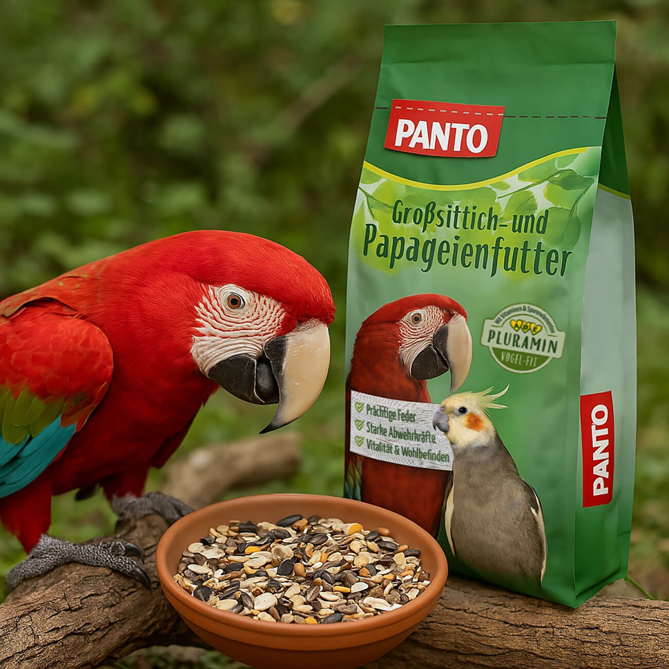 Panto ® Papageienfutter mit Pluramin 20kg