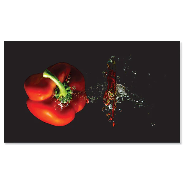Planche à découper verre trempé Poivron 52 cm Pradel Excellence