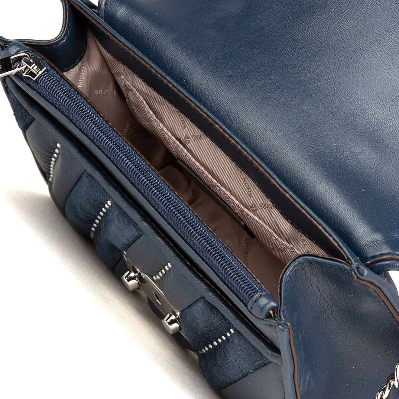 Michael Kors Sac bandoulière en Cuir Jet Set M bleu marine  - 23x16x7 cm