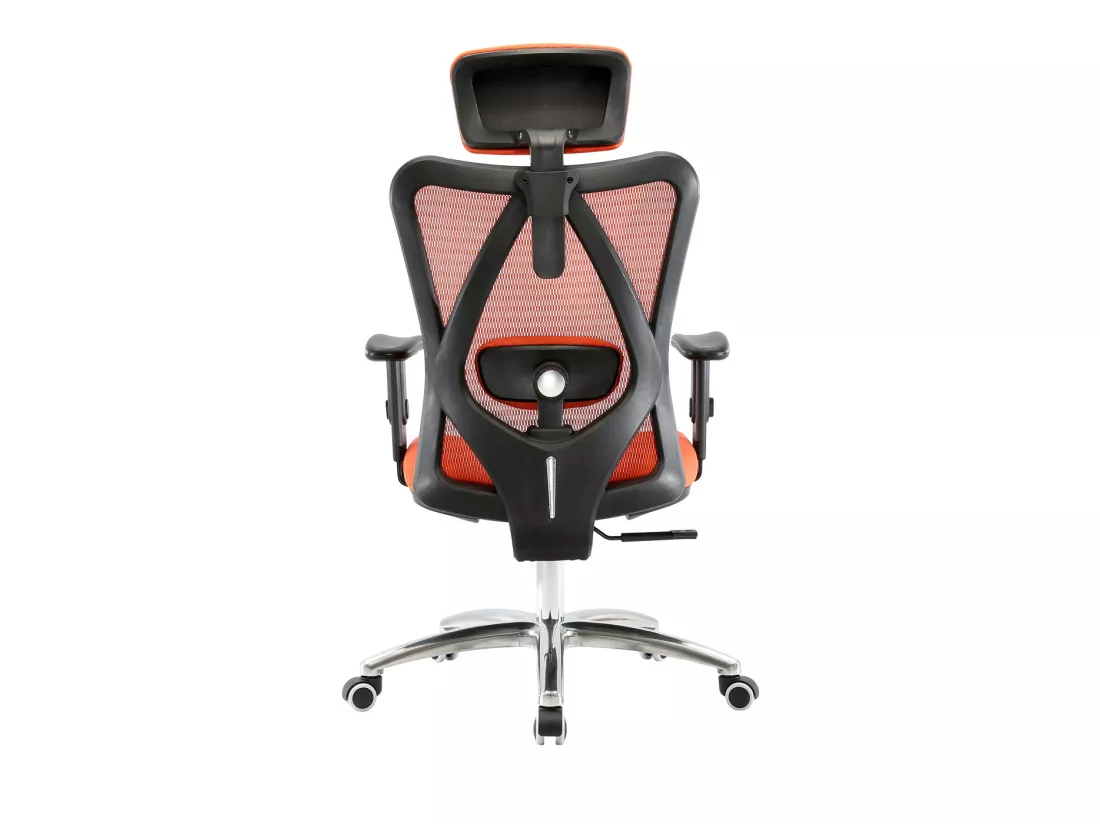 Chaise de bureau SIHOO-J86, sans repose-pieds, orange