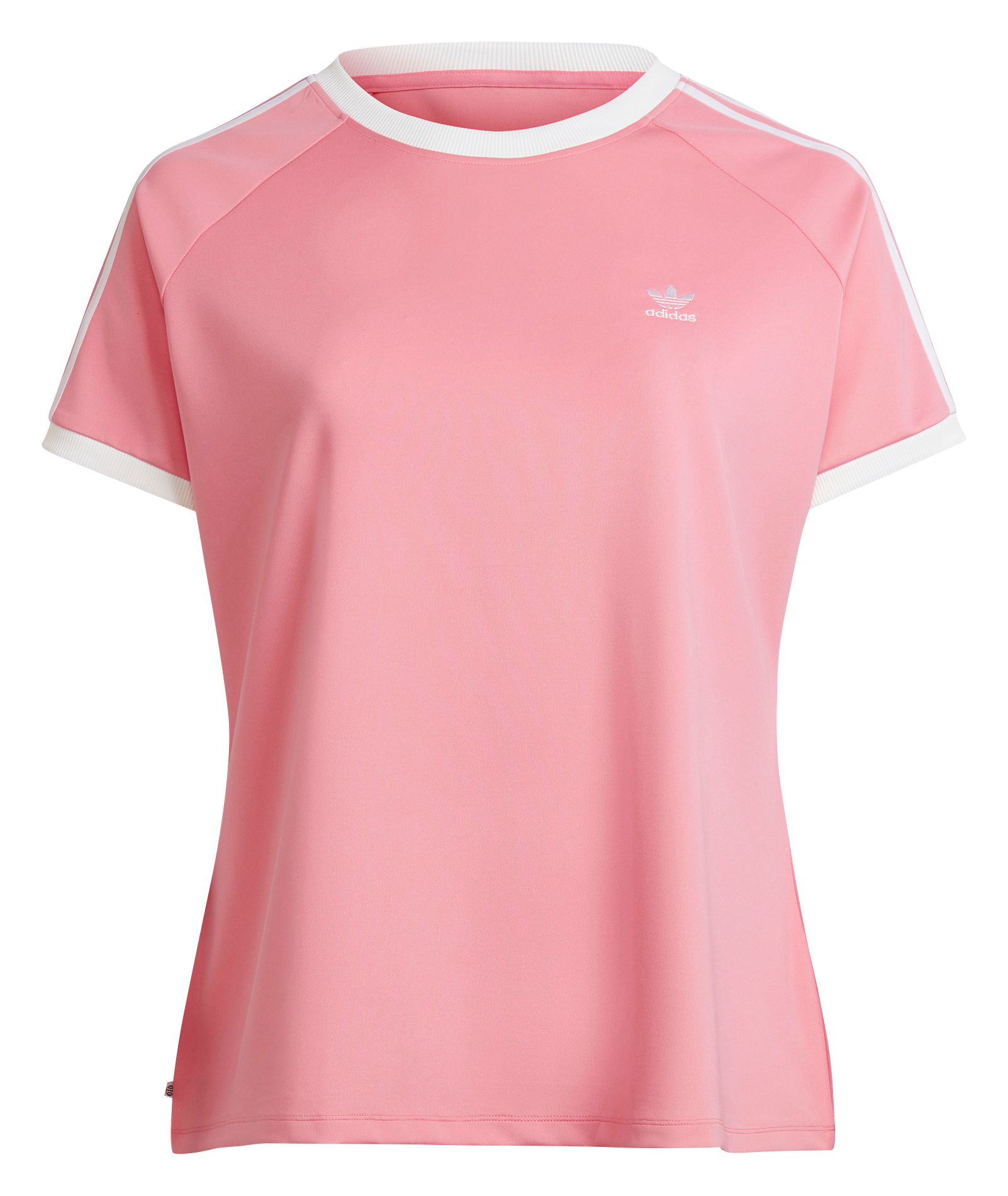 Tee-shirt col rond brodé en coton| Rose
