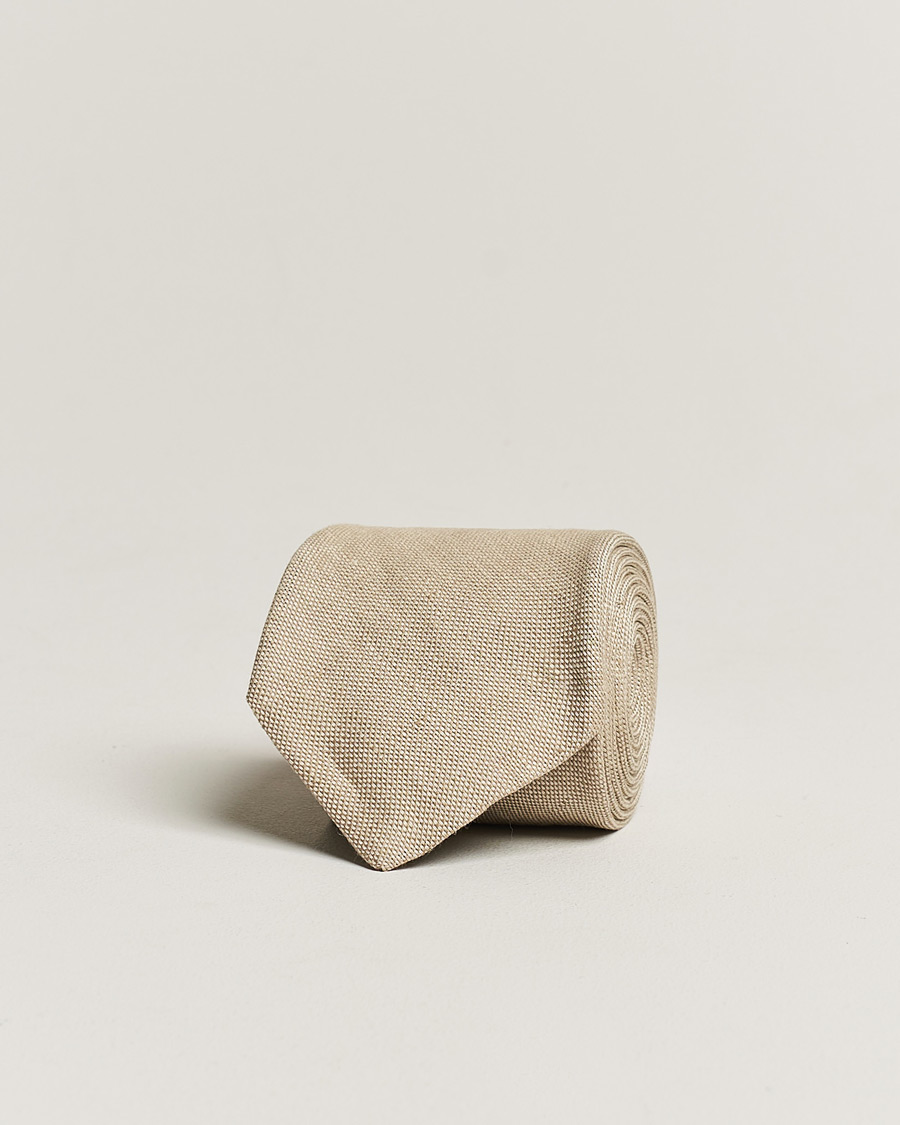 Amanda Christensen Hopsack Linen 8cm Tie Sand
