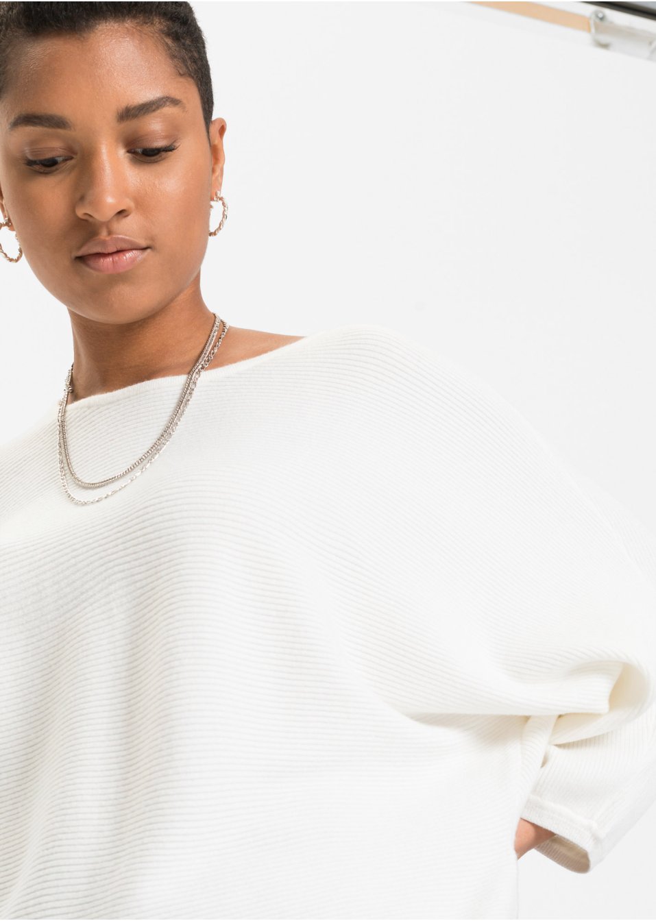 Pull oversize côtelé
