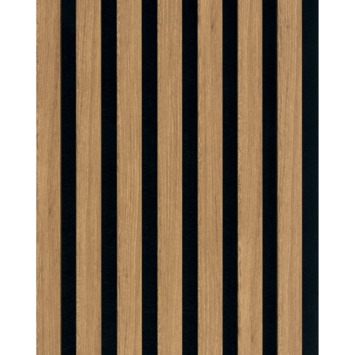 Lattenwand Decowall Acoustic brons eiken 260x30cm,2 stuks (1.56m2)
