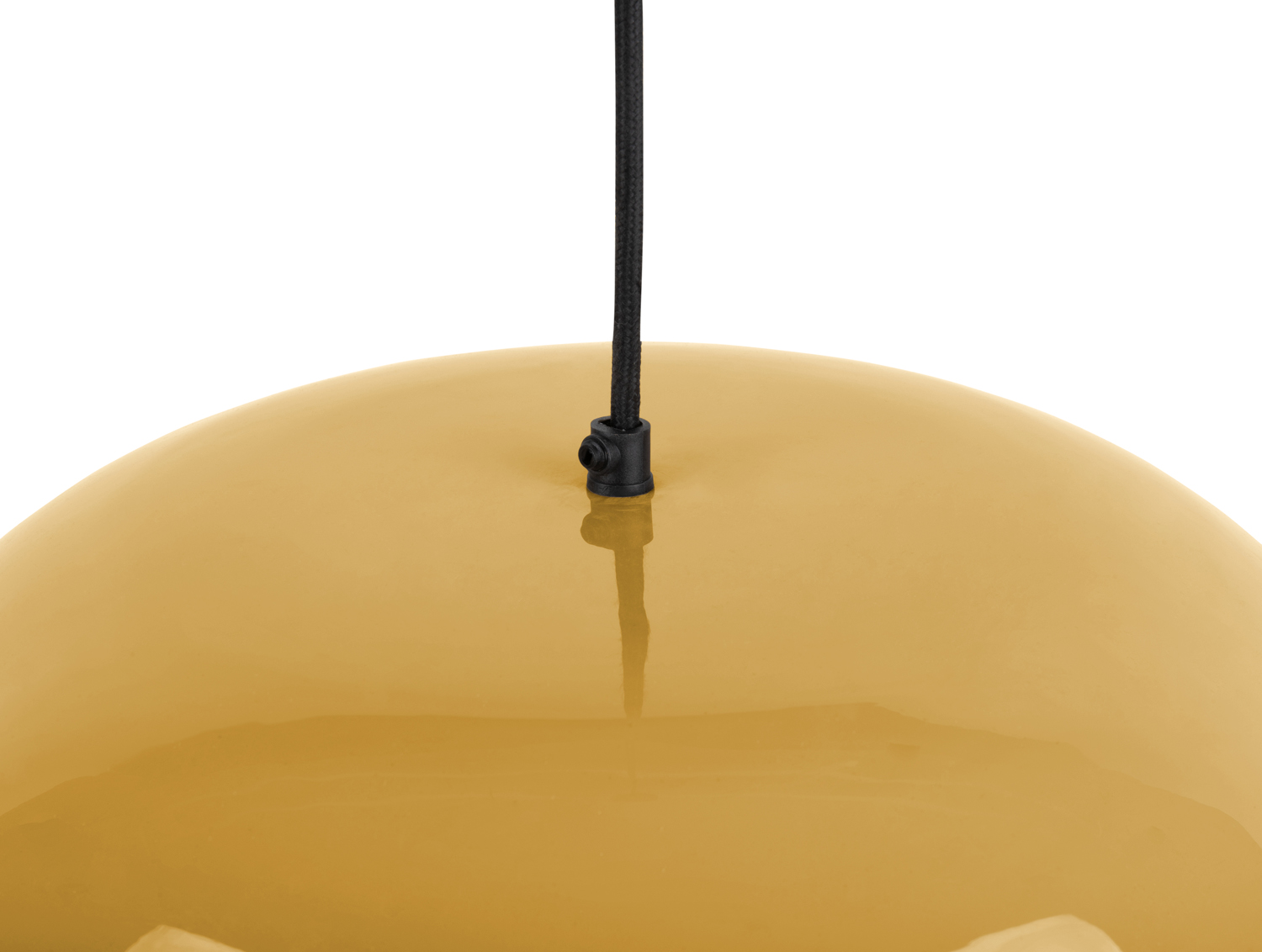 Pendant lamp Waved large enamel honey yellow