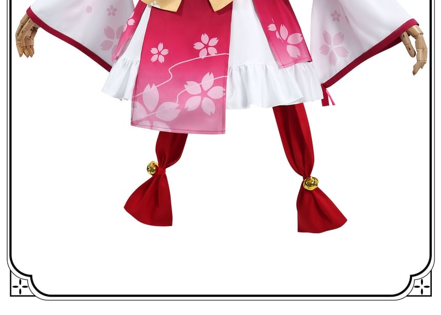 Bloomsoon - Sakura Miko Cosplay Kostuum / Pruik / Set