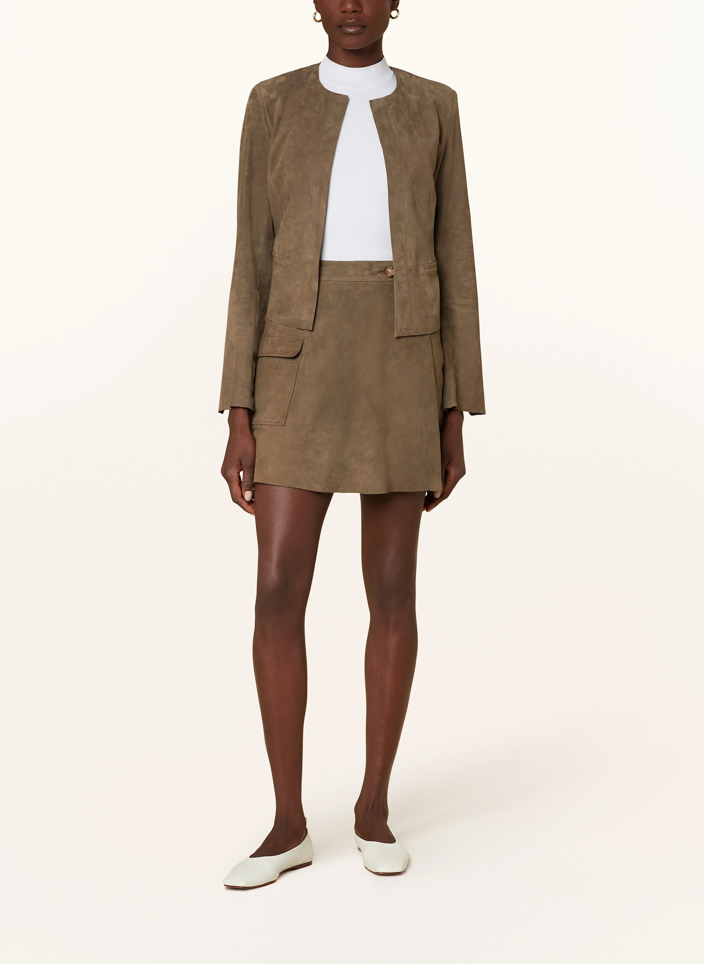 RIANI Leder-Skort