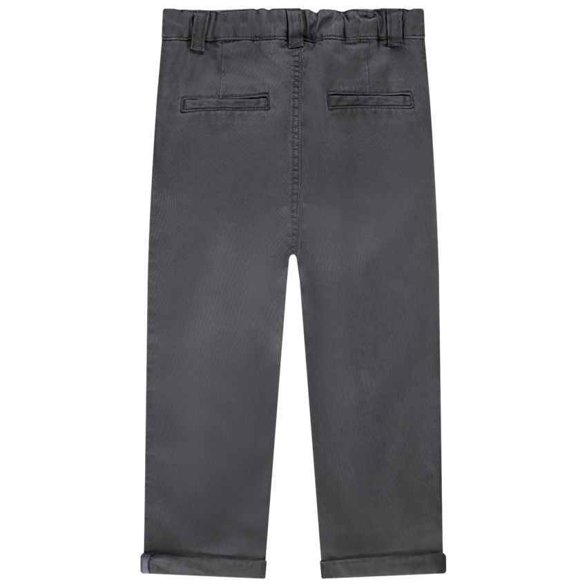 Pantalon en twill uni pour bébé garçon - Gris foncé