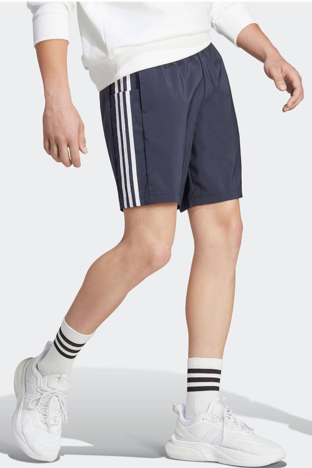 adidas short donkerblauw/wit