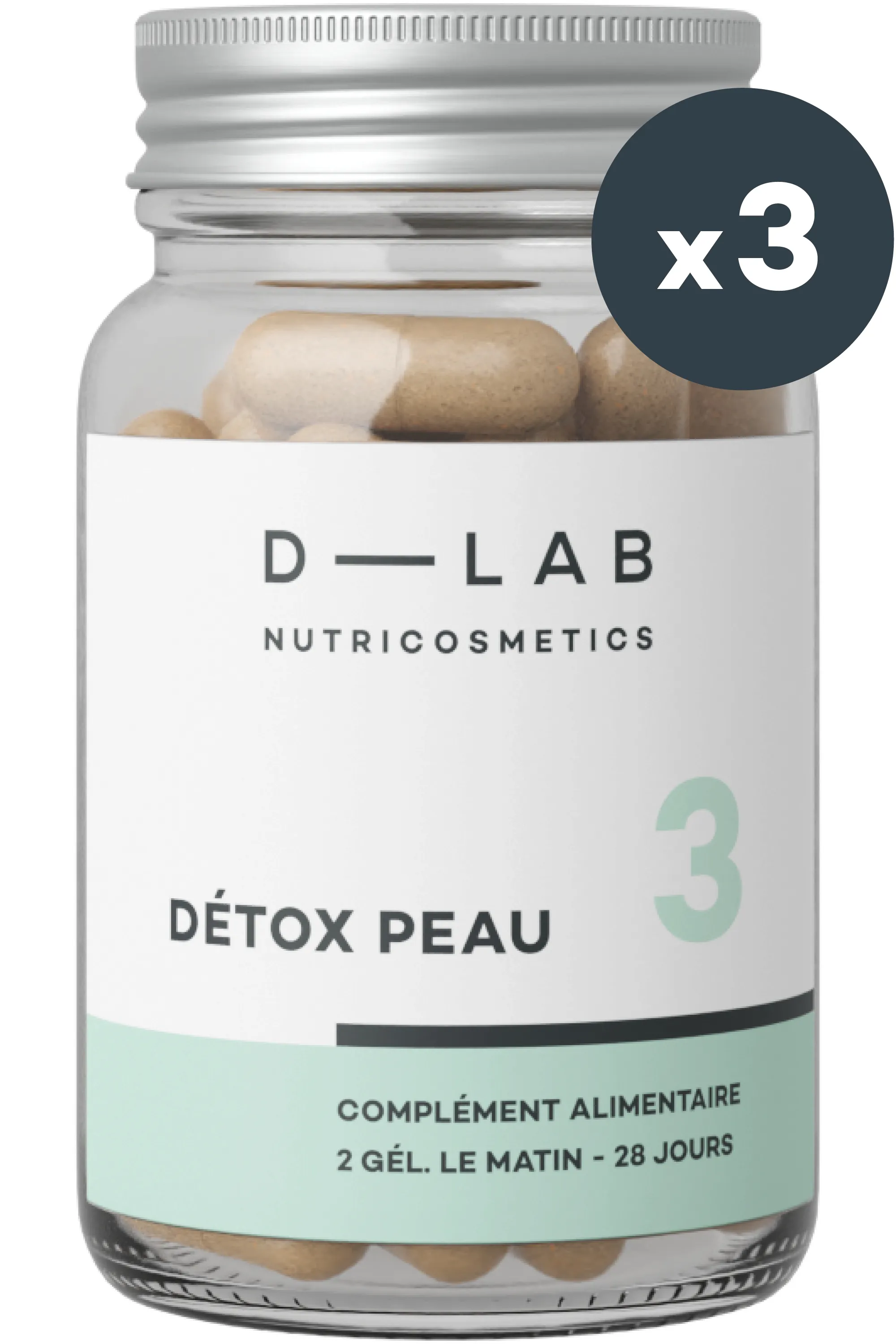 D-LAB Nutricosmetics Complément alimentaire Détox Peau-115 g