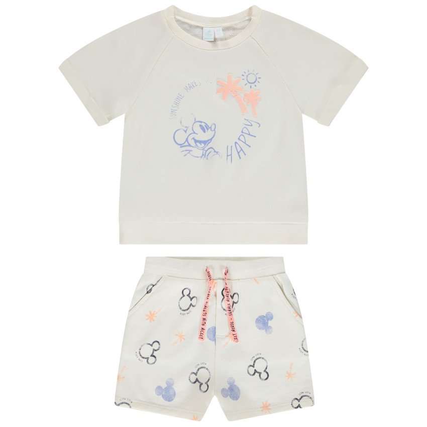Ensemble 2 pièces Mickey  Bermuda + t-shirt pour bébé