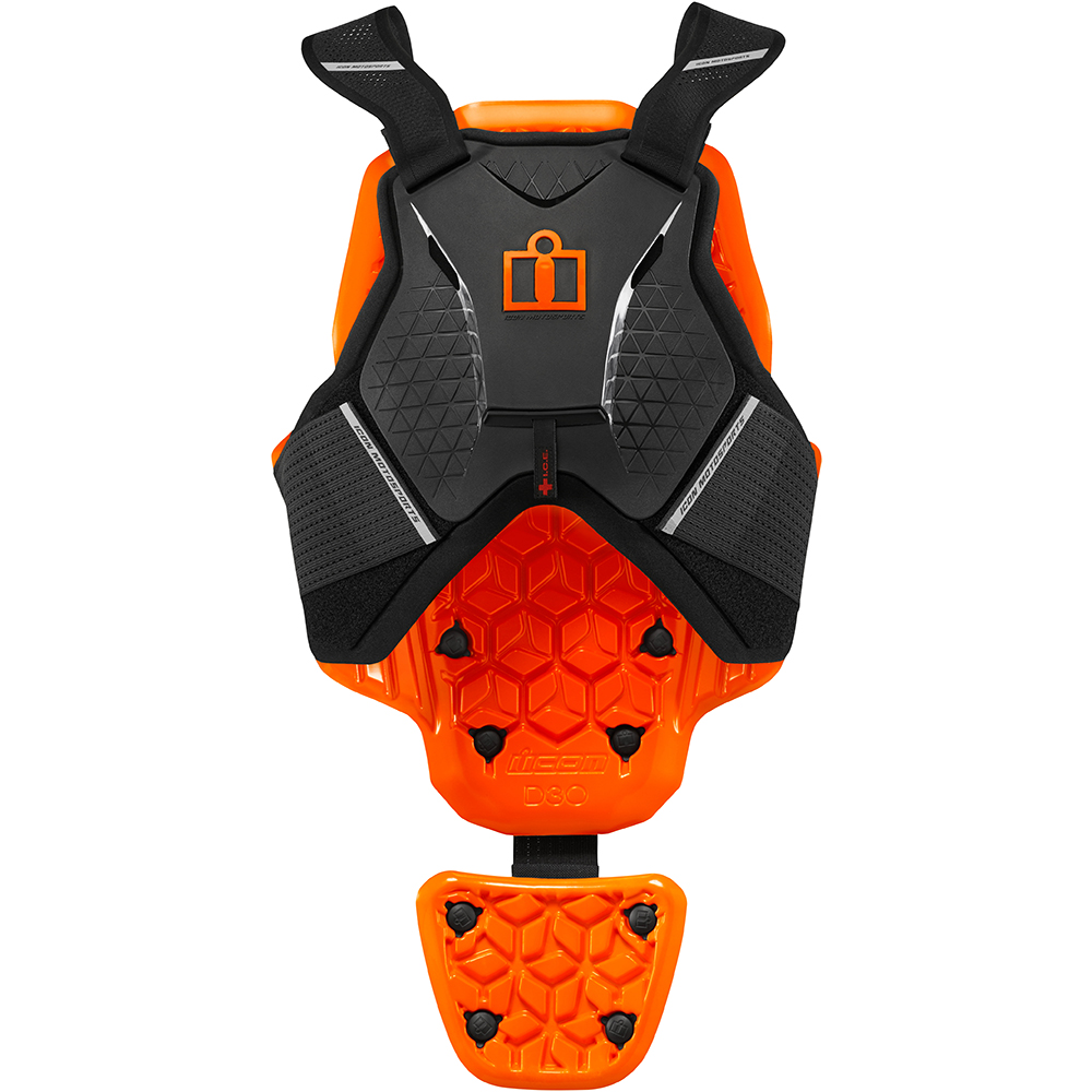 Icon - Dorsale D3O Vest - CE Niveau 2 Noir / Orange