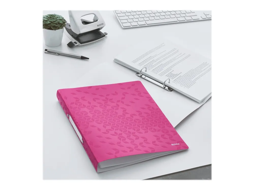 Ringordner Leitz WOW PP 2RR/25mm pink - (10 stk.)