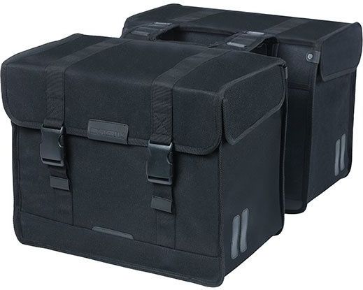 Basil - Kavan Eco Classic - Fietstas - Zwart - Organisch Canvas - 58L