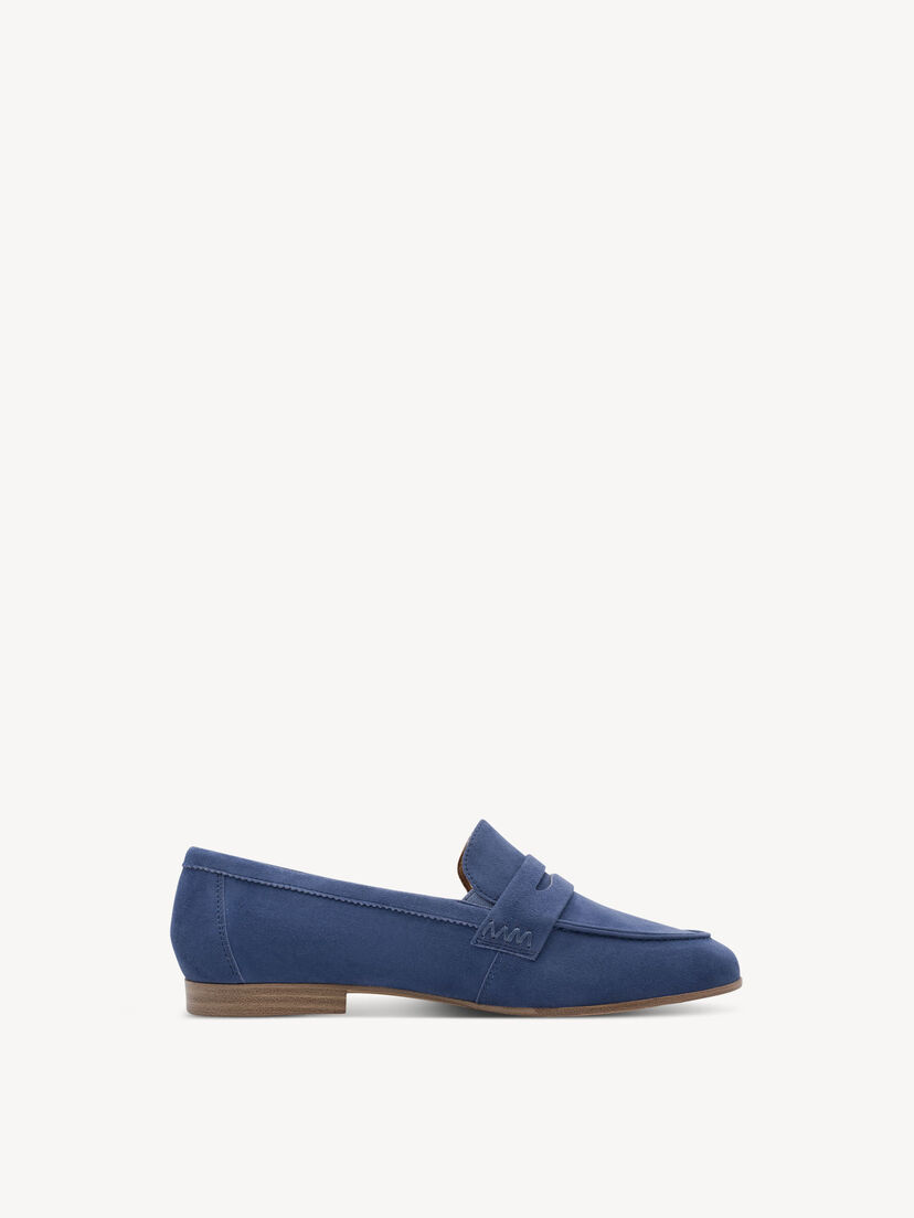 Leren Instappers - blauw