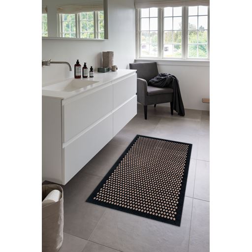 Tica Copenhagen Dot Gulvmåtte, Sort/Sand, 90x130 cm