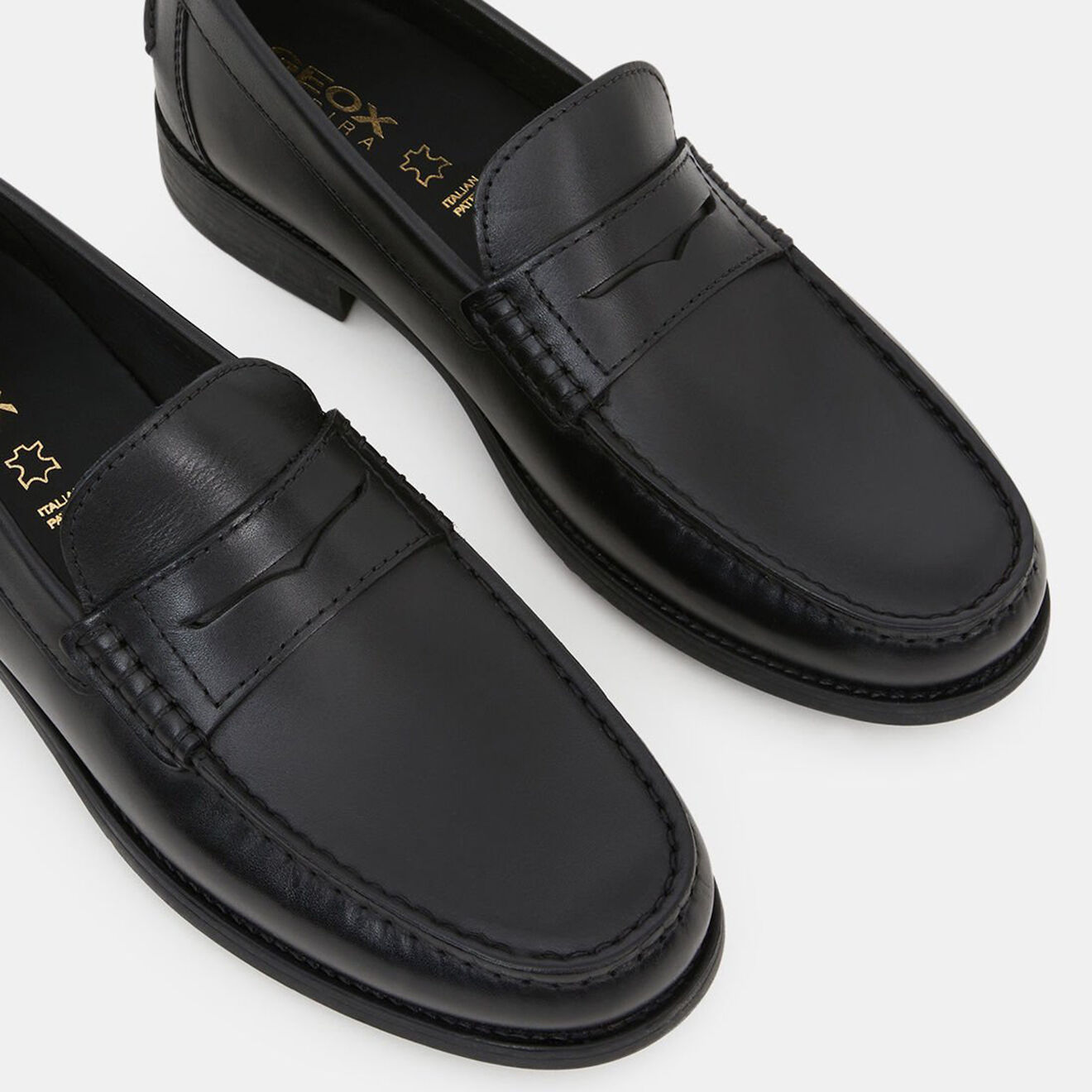 Geox Mocassins en Cuir New Damon noirs