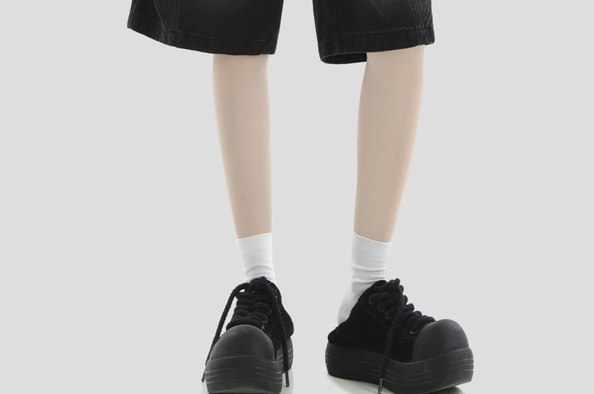 Banash - Gewassen denim shorts met elastische taille