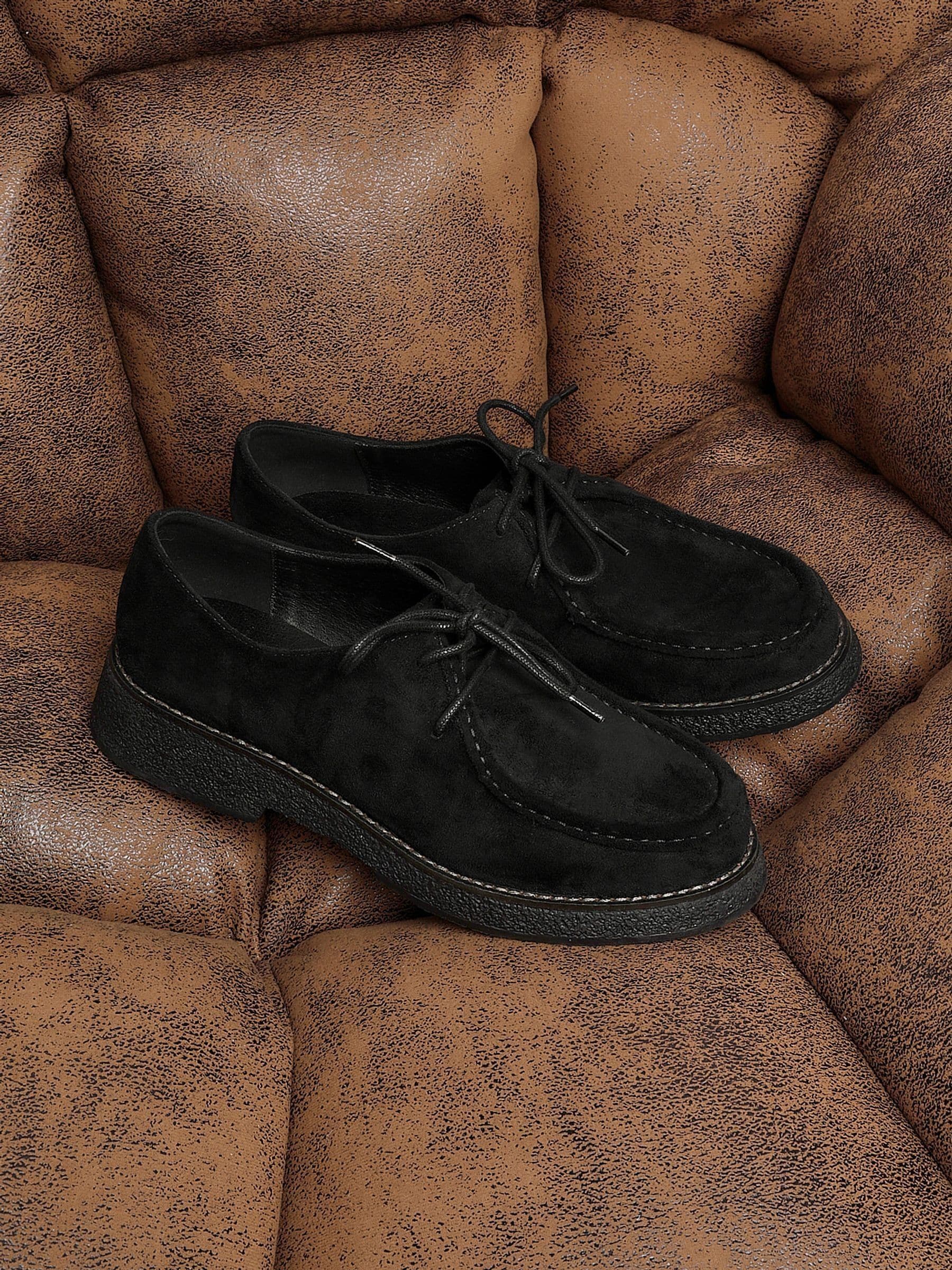 Zwart - Linzi Perth Laced Chunky Loafers