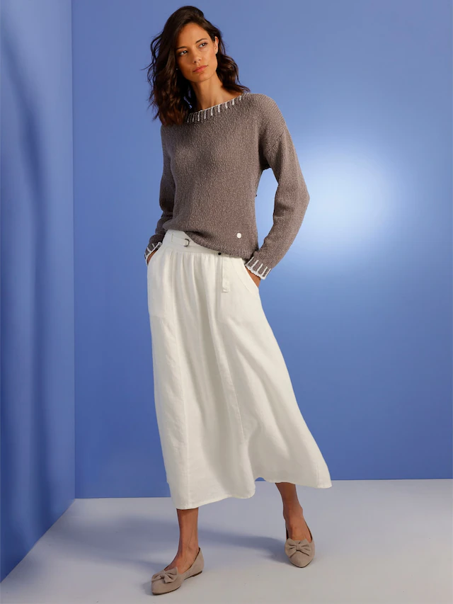 CREATION L PREMIUM Strickpullover »Leinen-Baumwoll-Pullover«