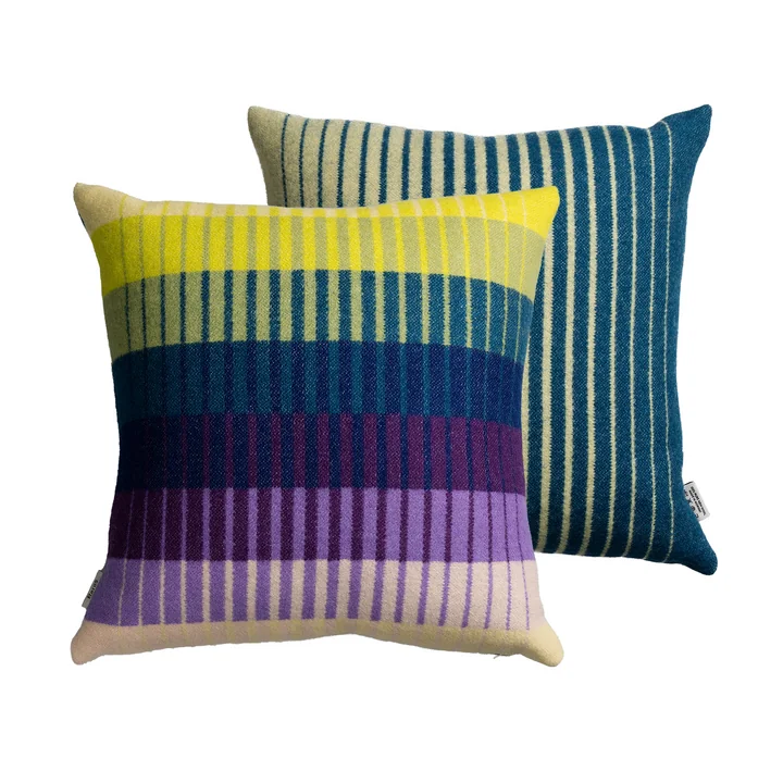 Røros Tweed - Åsmund Gradient Kissen 50 x 50 cm, gelb / blau