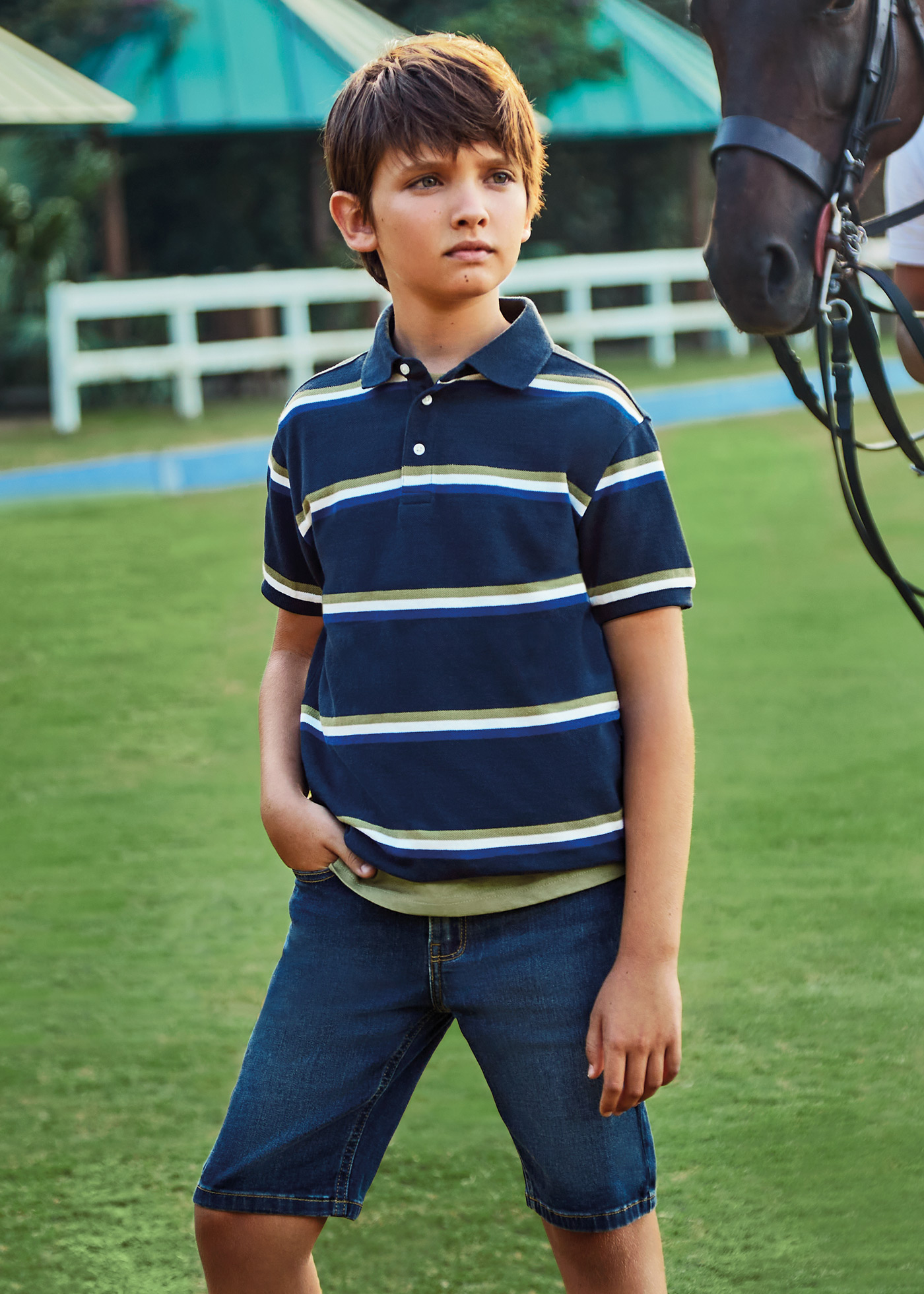 Calções jeans básicos para meninos