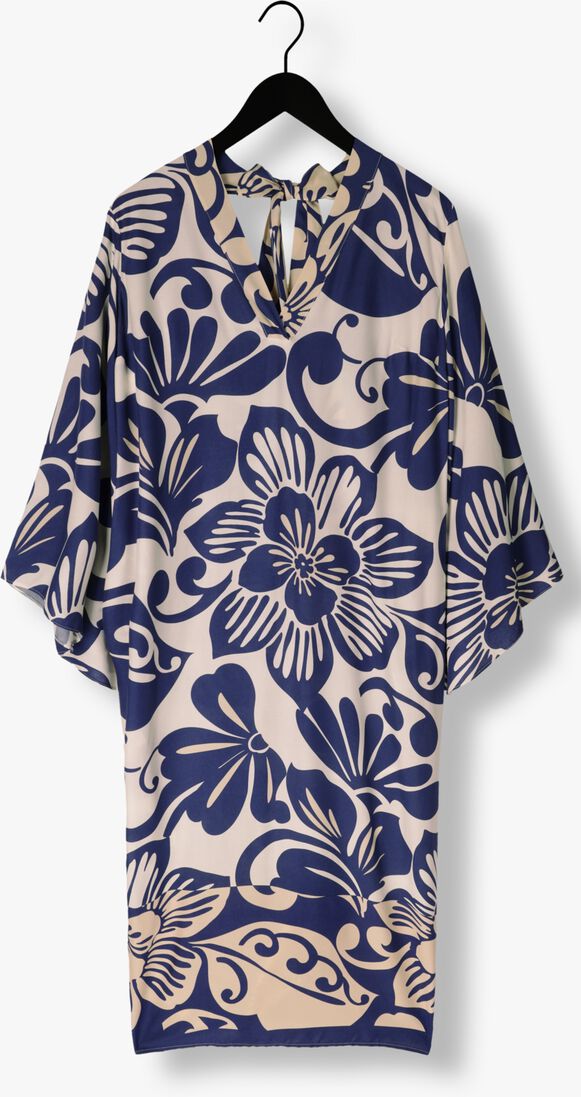 ACCESS blauw/wit gestreepte access midi jurk loose printed dress