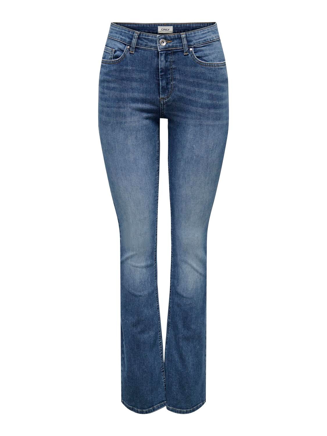 ONLBLUSH Mittlere Taille Ausgestellt Jeans Medium Blue Denim