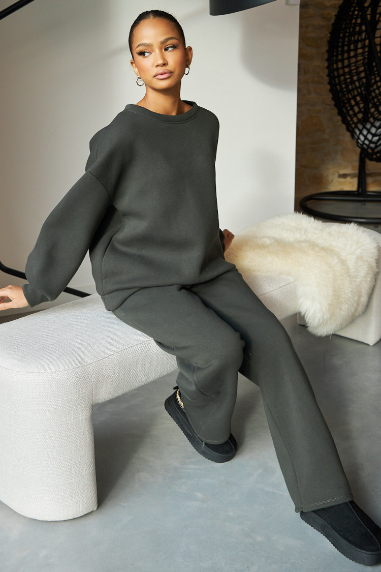 Ensemble 2 pièces sweat + jogging kaki