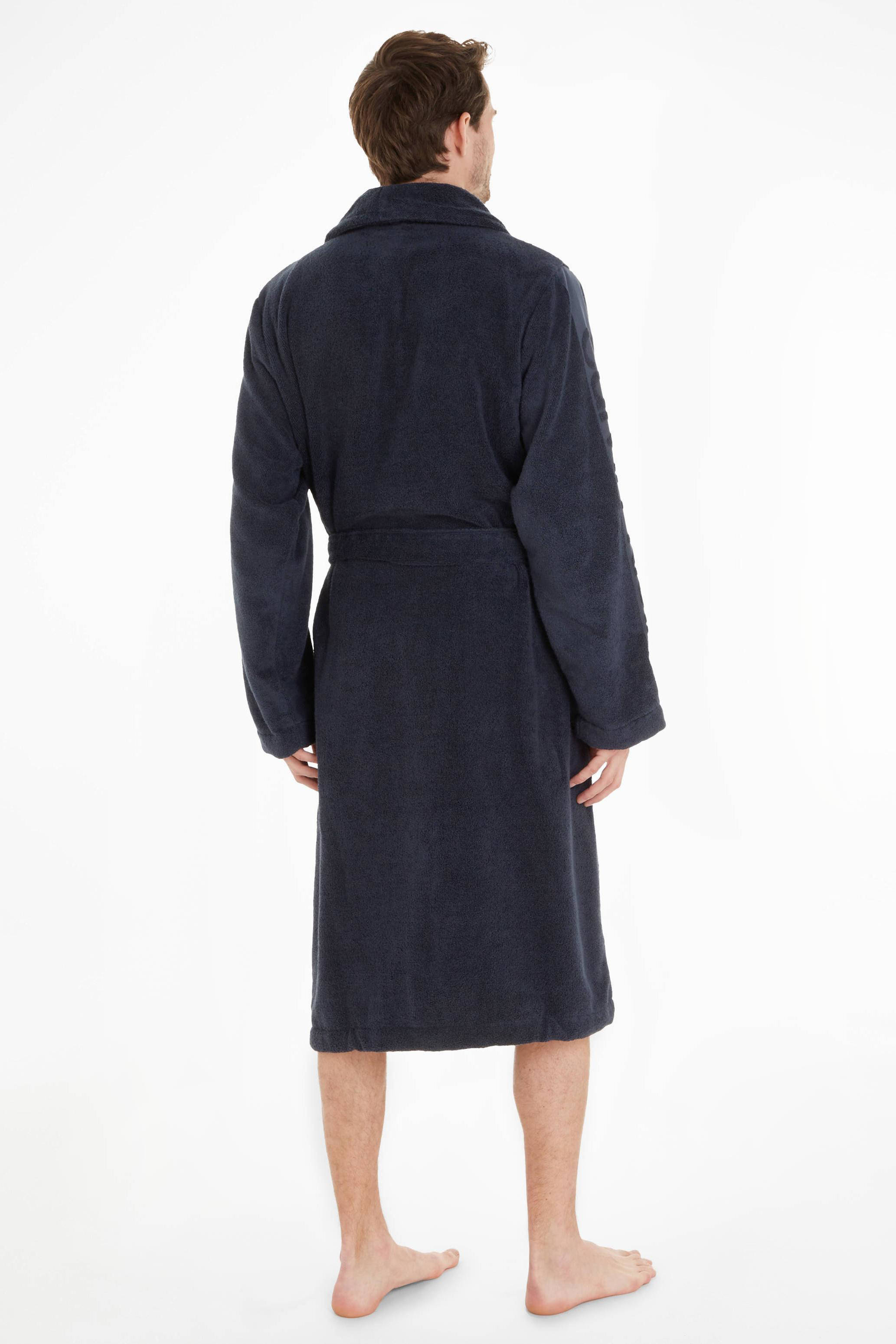 Calvin Klein badstof badjas blauw