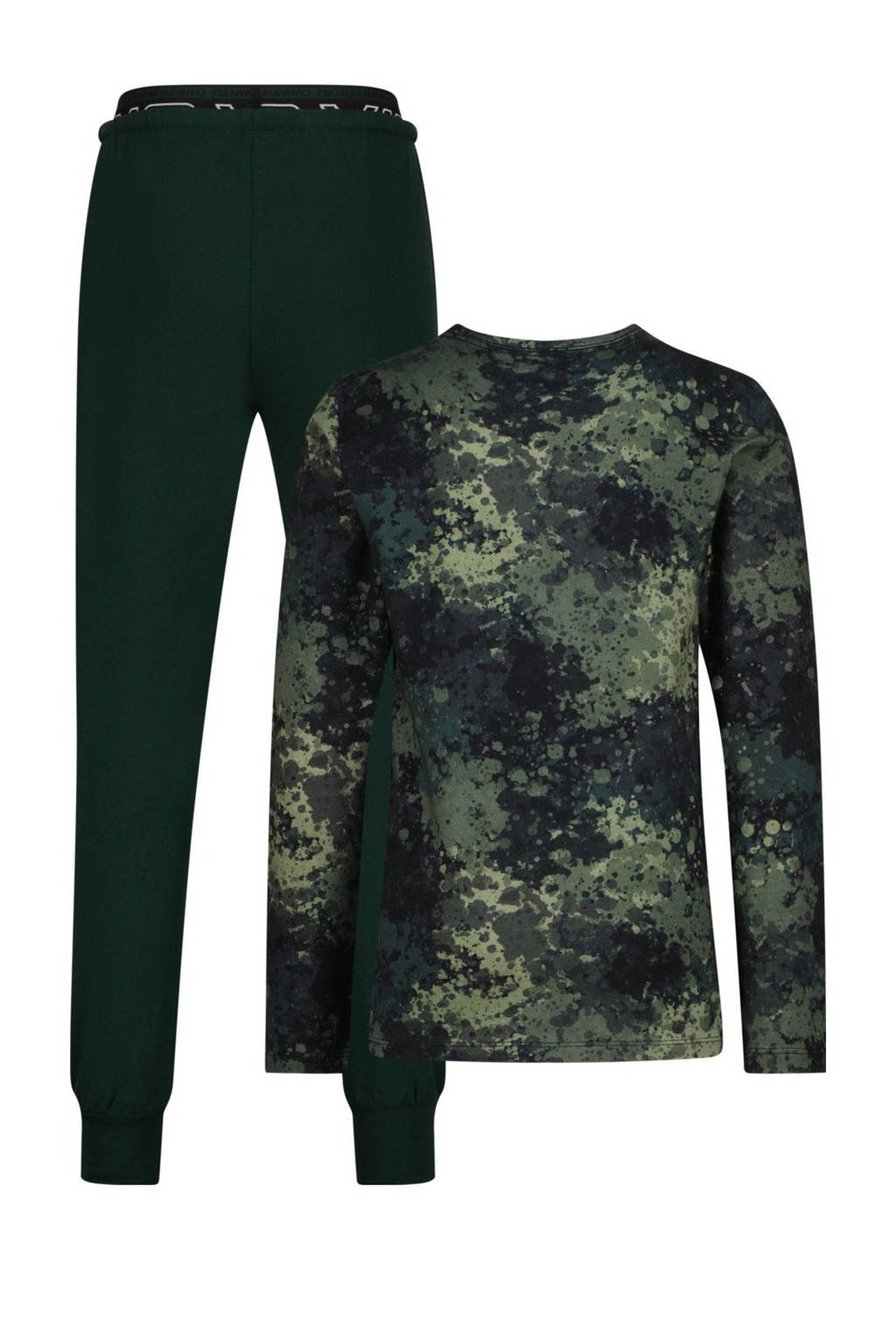 Vingino pyjama Woods met all over print donkergroen/groen