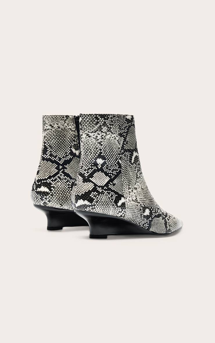 Gris Bottines Compensées À Talon Chaton En Synthétiquecuir