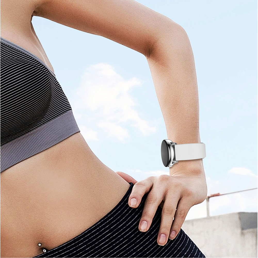 Garmin Vivoactive 5 Silikon Sport Armband mit Dornschliesse (Gelenkumfang: 155-195mm) - Weiss