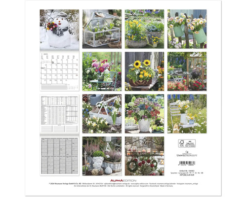 Wandkalender Tuin & Decoratie 2025 30x30 cm