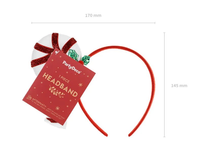 Kerst Haarband Zuurstok 18,5cm
