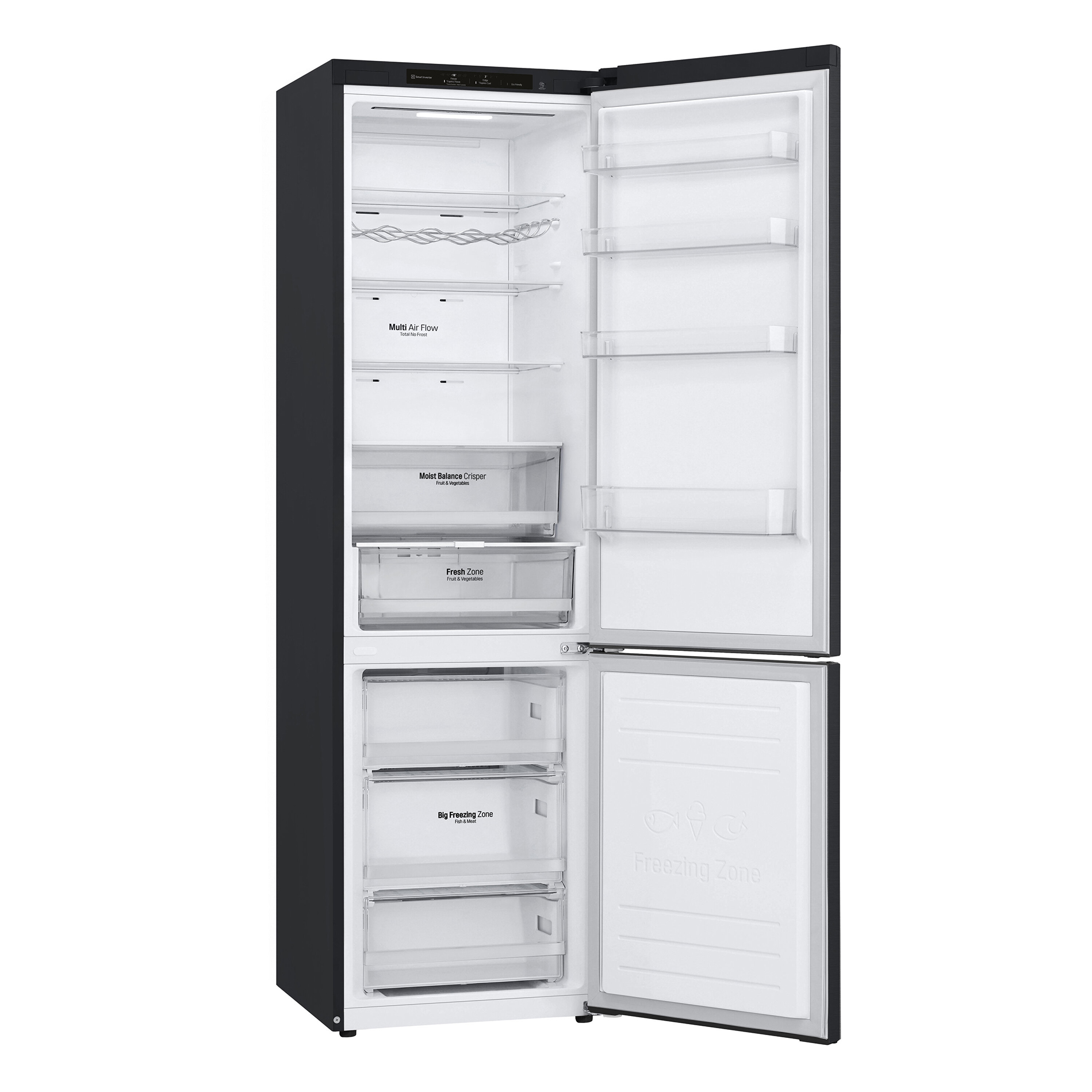 LG Kühl-Gefrierkombination GBB62MCGGN - schwarz - D