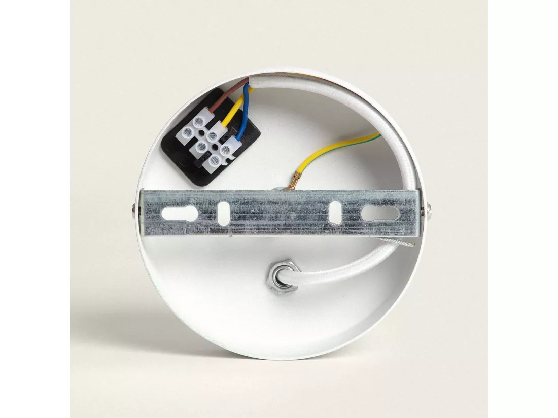 Suspension Plâtre Double Colum Blanc