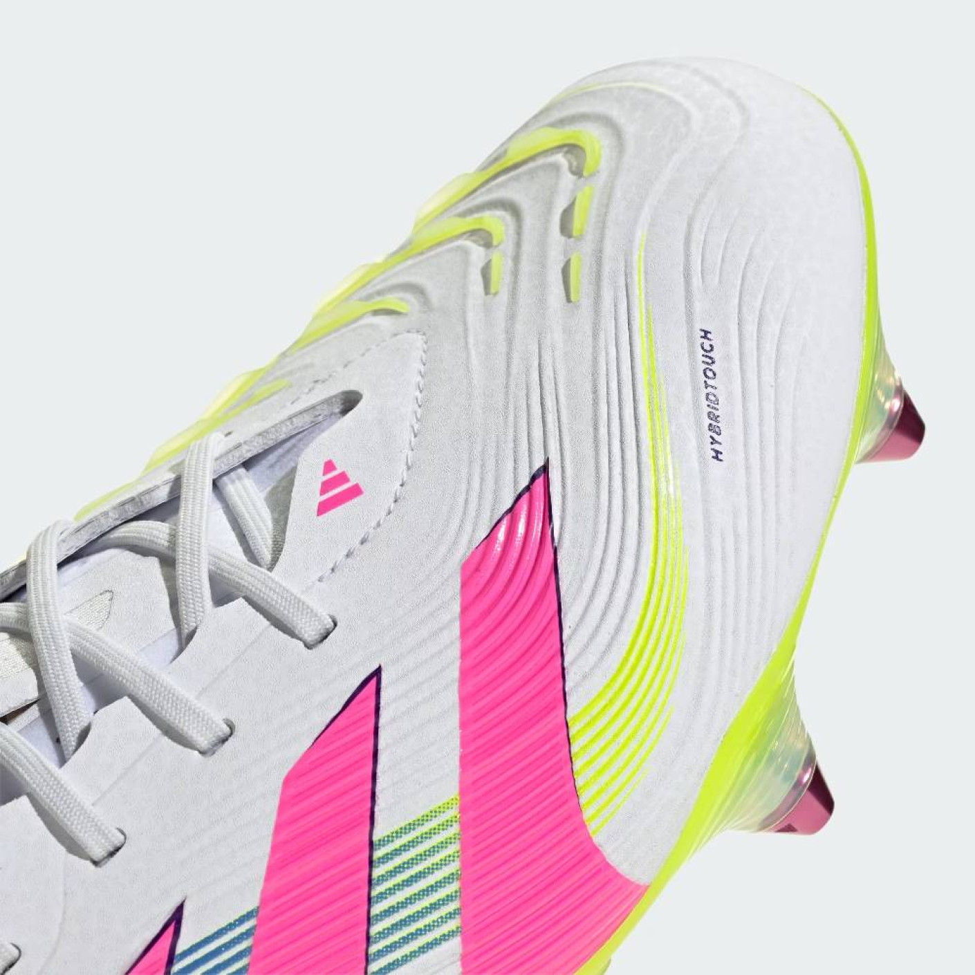 Adidas Predator Elite IJzeren-Nop Voetbalschoenen (SG) Wit Roze Neongeel