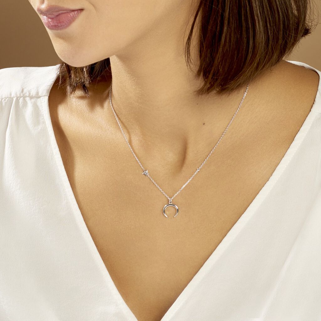 Collier Serenella Argent Blanc Oxyde De Zirconium