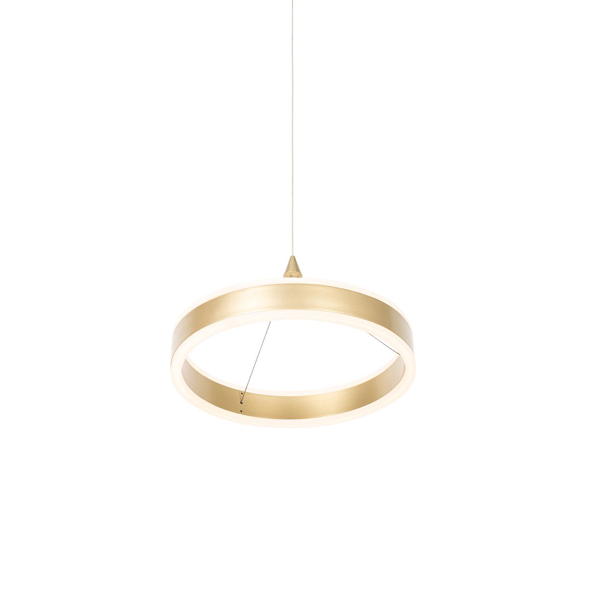 Hanglamp messing 30 cm incl. LED 3-staps dimbaar - Lyani