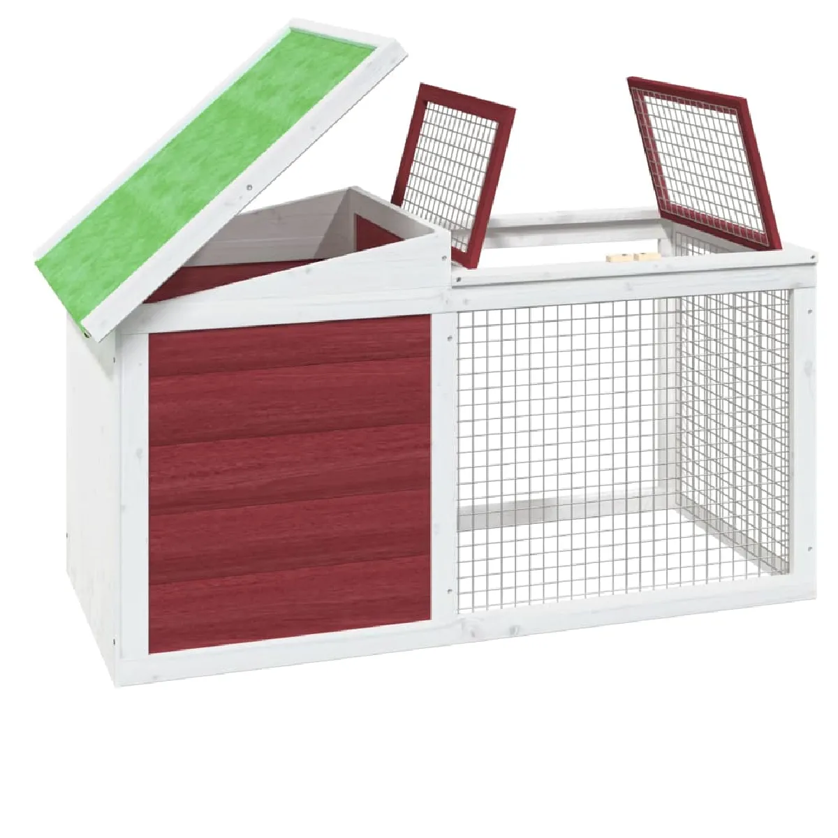 vidaXL Clapier Moka 100,5x54x55 Bois Massif