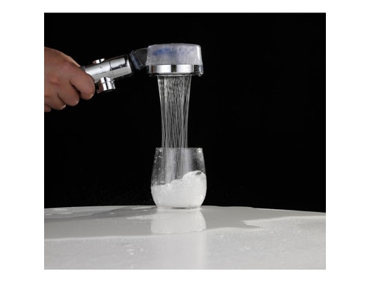 HERZBERG - Pomme et pommeau de douche Douchette à haute pression et turbocompresseur filtrant mate...