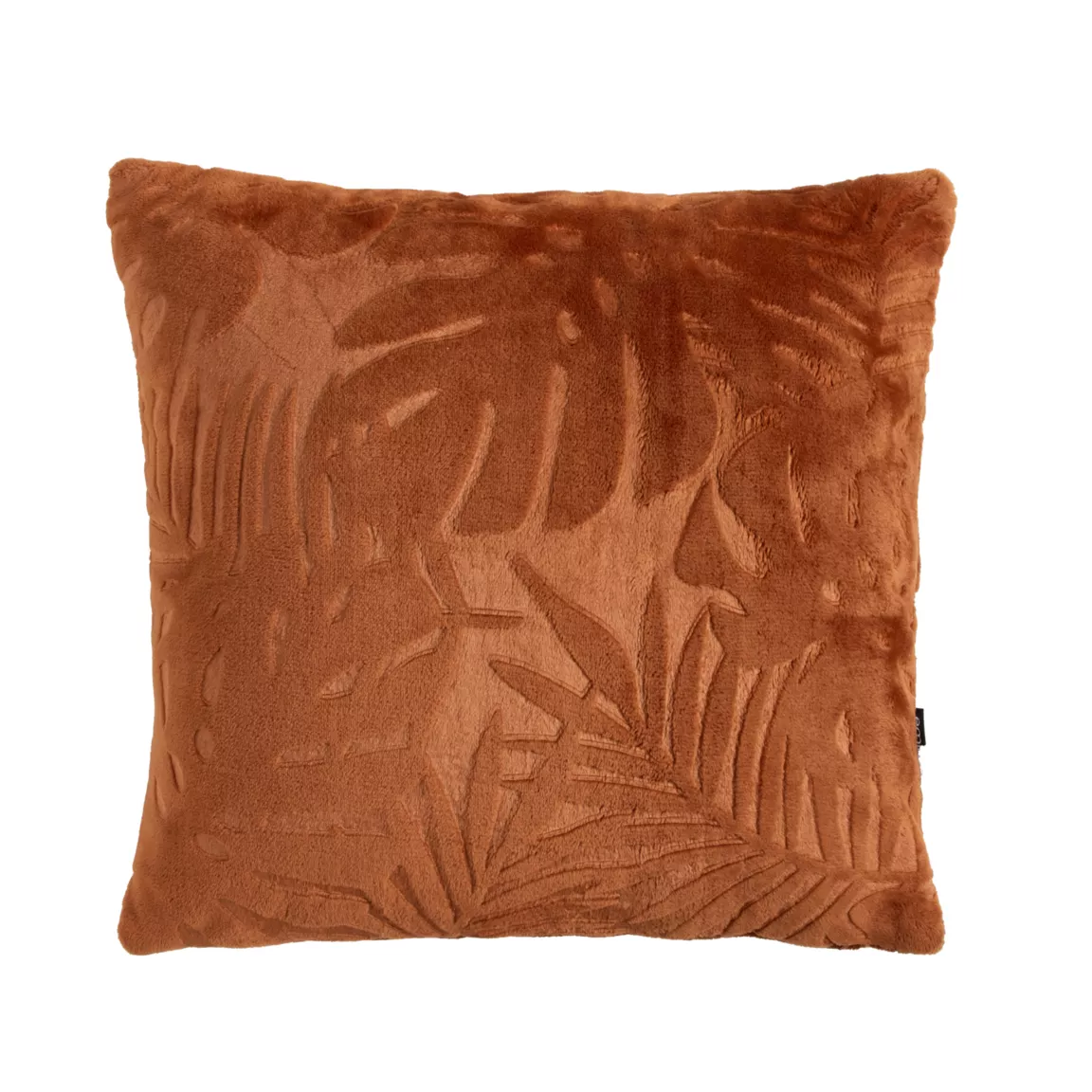 Coussin carré flanelle (45 x 45 cm) Flore Cuivre