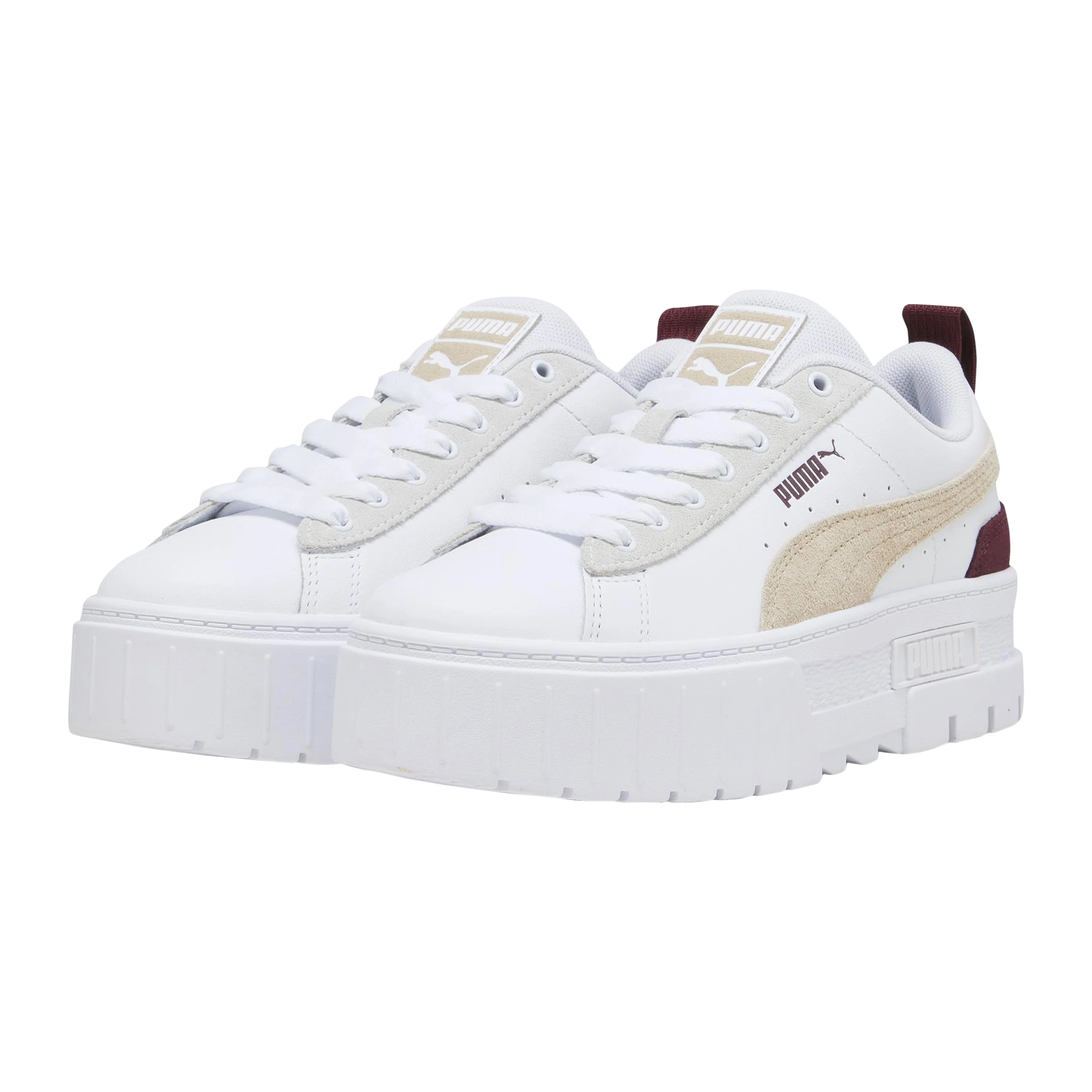 Basket basse cuir mayze mix wns | Blanc